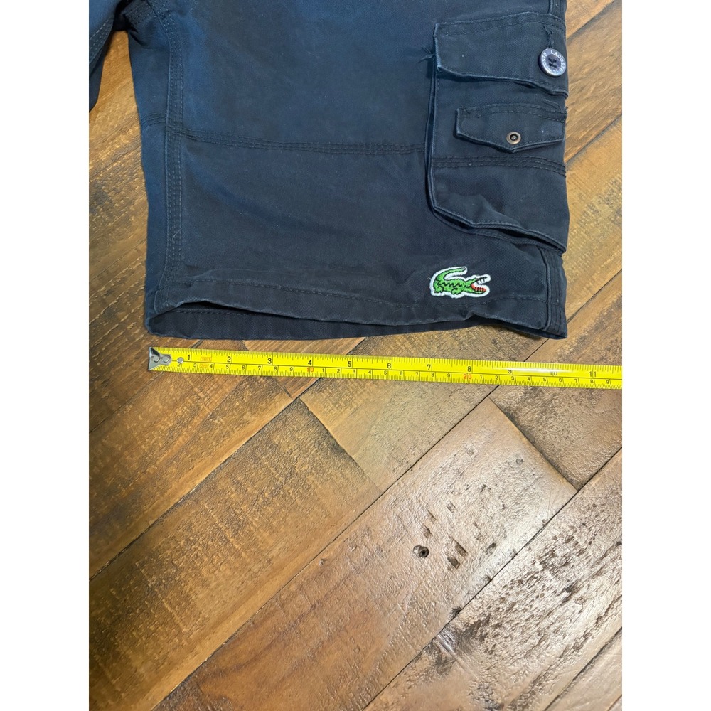 Lacoste Mens Navy Blue Cotton Cargo Shorts Size 36 Vintage Utility Pockets - Picture 13 of 16